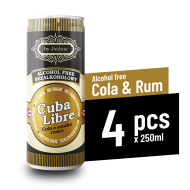 Alcohol free drink COLA&RUM 250ml - 4 pcs - 4xcuba.png